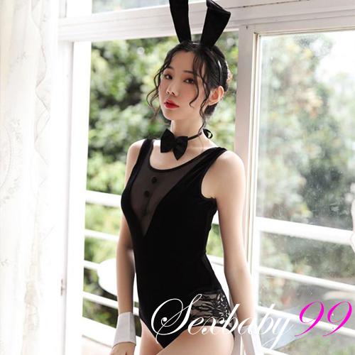愛的主場秀-開檔連身型兔女郎角色扮演服(賣完下架)