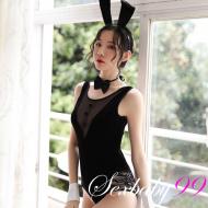 愛的主場秀-開檔連身型兔女郎角色扮演服(賣完下架)
