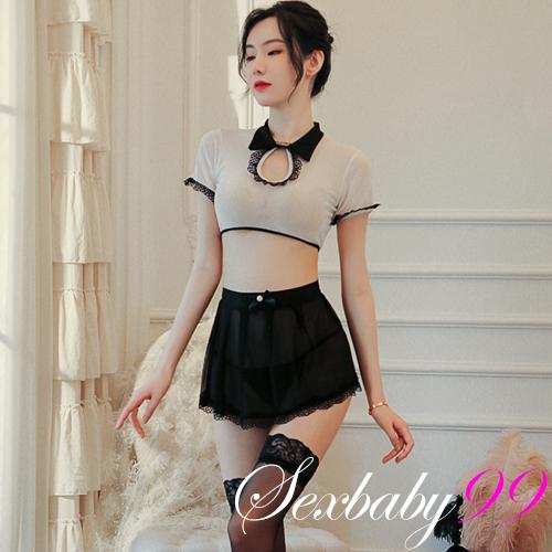 主人抱抱-性感透視女僕角色扮演服