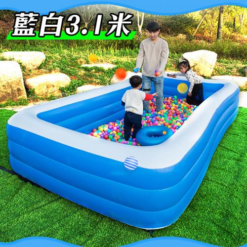 (升級款加厚)海洋風三層充氣游泳池3.1米