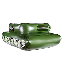 充氣噴水坦克游泳圈-軍綠色小號