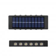 12LED太陽能凸鏡壁燈-暖光