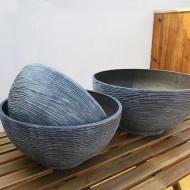 樹脂花盆-仿石灰色大號