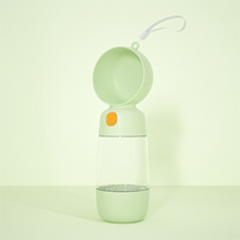 外出飲水餵食器-綠色/400ML+185ML