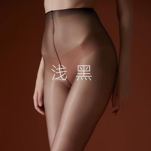 巨峰果凍 1D極光無腰邊一線襠絲襪-黑色