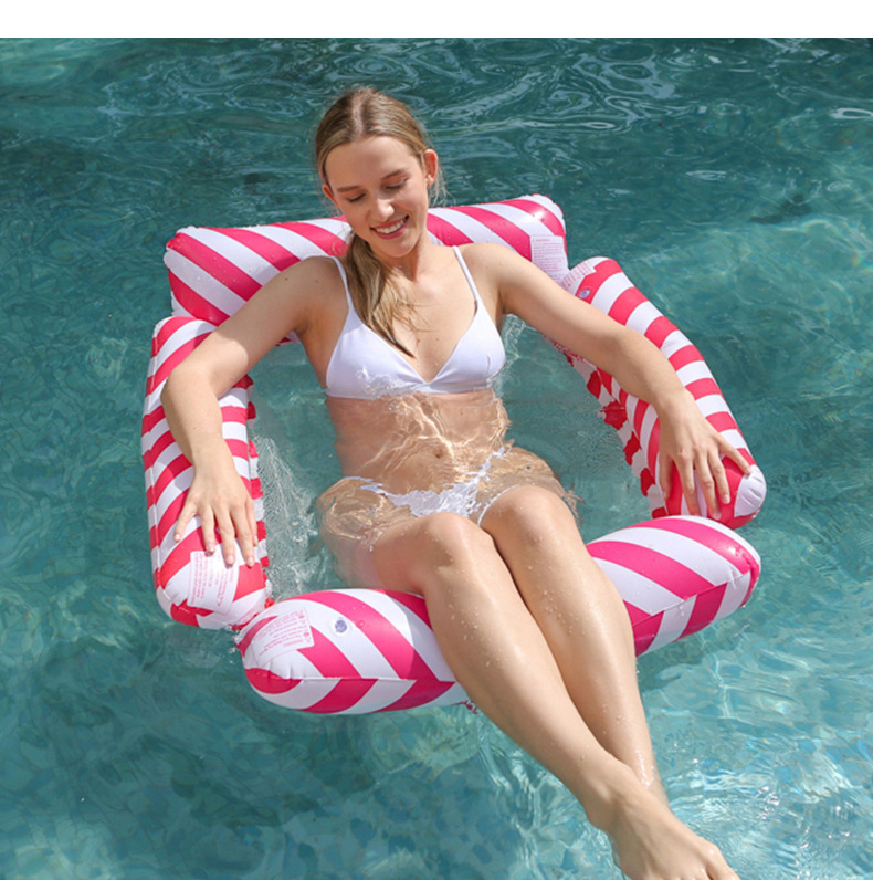 充氣水上躺椅-粉