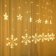 雪花星串燈-暖色(USB+電池盒)