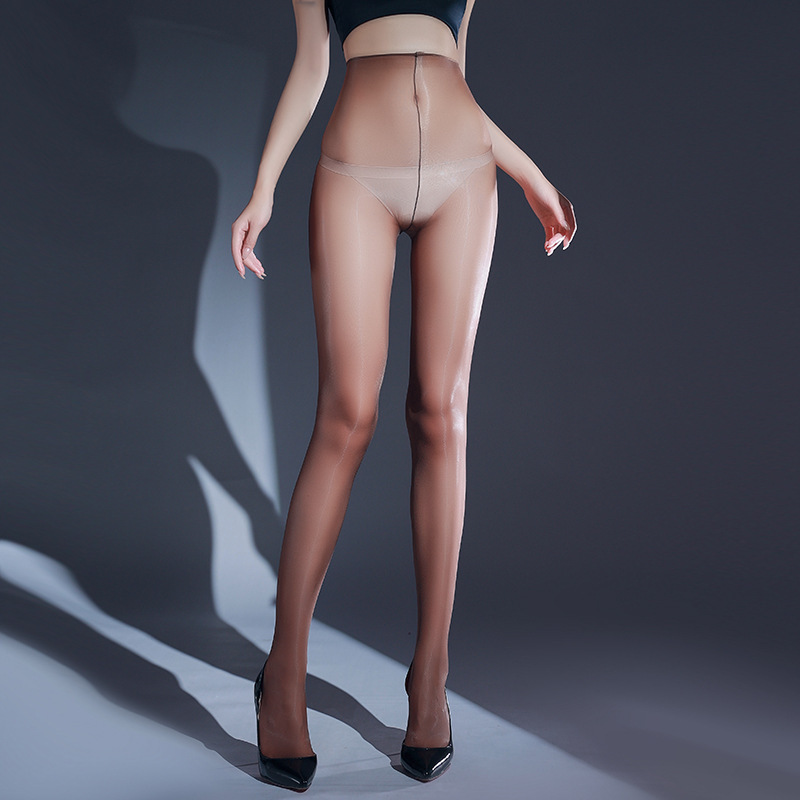 巨峰果凍 1D極光無腰邊一線襠絲襪-巧克力色